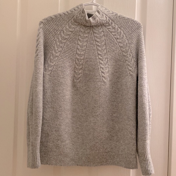 TOPSHOP Cowl Neck Sweater Gray Size XS - Picture 2 of 5